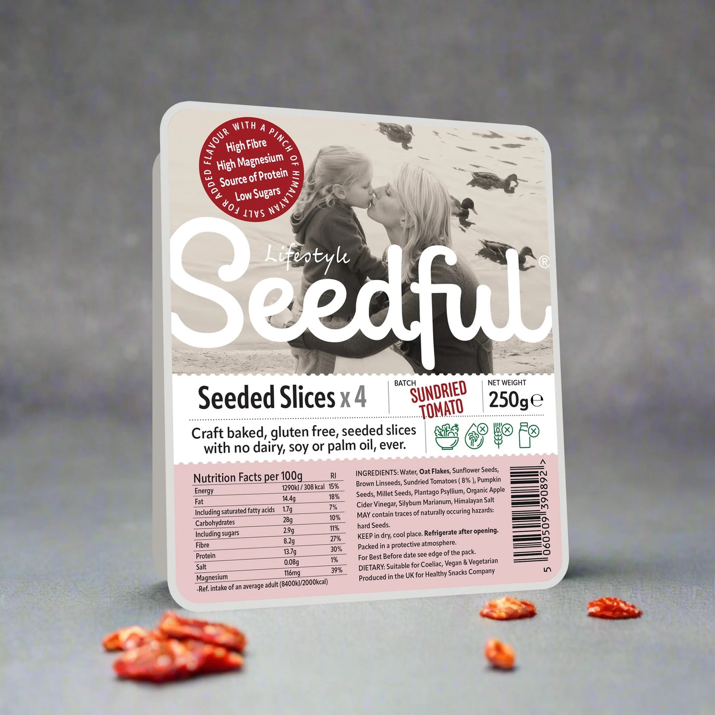 1 x 250g SEEDFUL Slices with Sundried Tomatoes ( 4 Slices Each Pack )