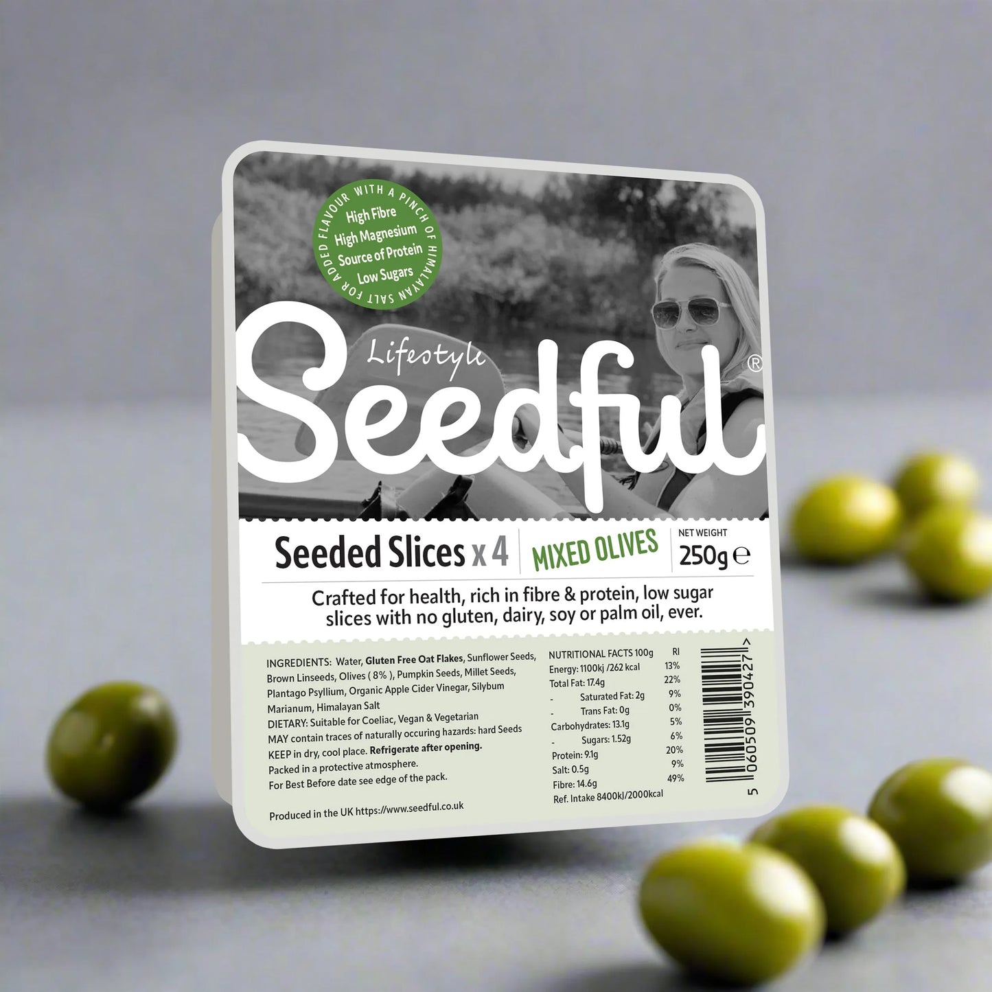 1 x 250g SEEDFUL Slices with Olives ( 4 Slices Each Pack )