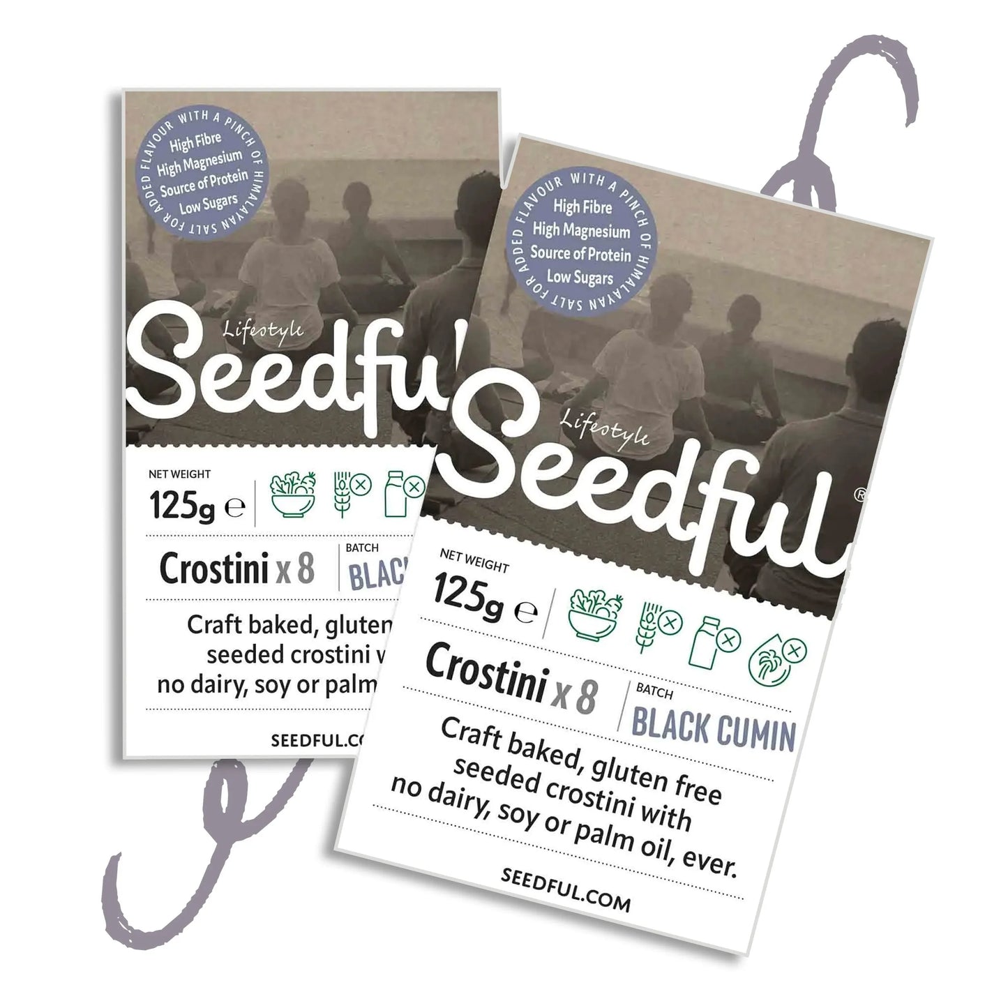 2 x 125g SEEDFUL Crostini with Black Cumin ( 8 Per pack )