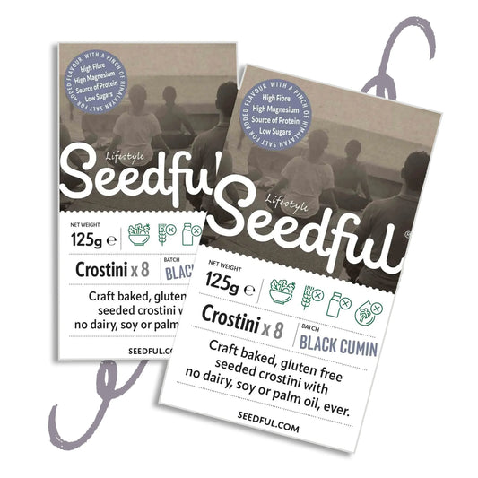 2 x 125g SEEDFUL Crostini with Black Cumin ( 8 Per pack )